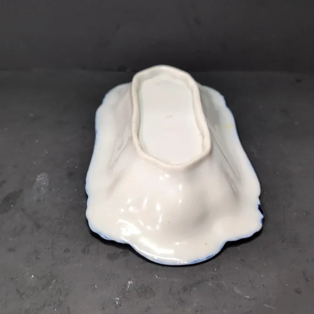 Asian Footed Porcelain Trinket Bowl, Hand Painted Plate, Makers‎ Mark Keepsake